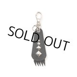 画像: CALEE/Studs & Embossing assort leather key ring -Type D-（Black/D）［レザーキーリング-23春夏］