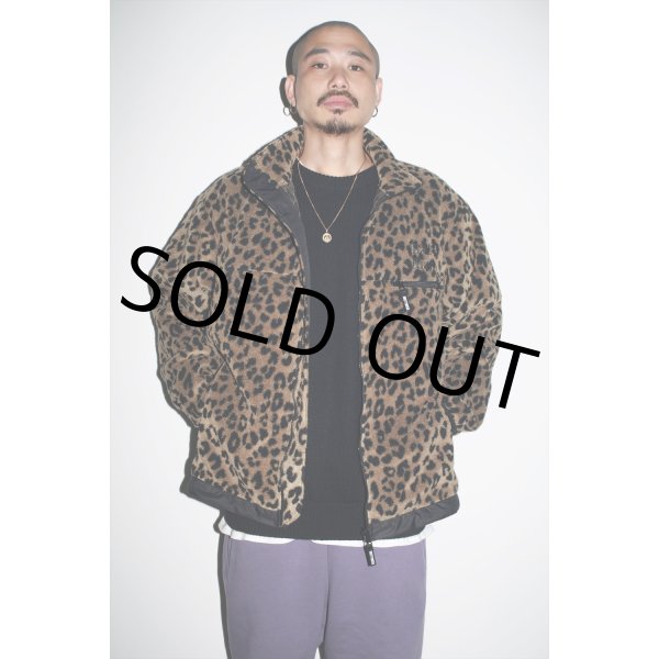 画像3: WACKO MARIA/LEOPARD LIGHT BOA FLEECE JACKET（BEIGE）［レオパードライトボアフリースJKT-23春夏］ (3)