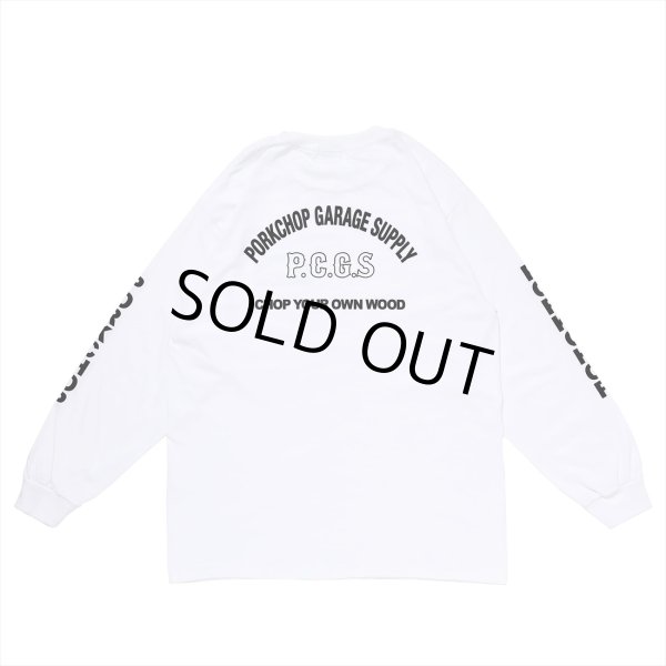 画像1: PORKCHOP/ARCH LOGO L/S TEE（WHITE）［プリント長袖T-23春夏］ (1)