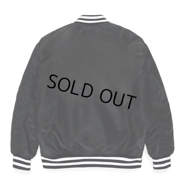 画像2: WACKO MARIA/NYLON VARSITY JACKET（BLACK）［ナイロンヴァーシティJKT-23春夏］ (2)