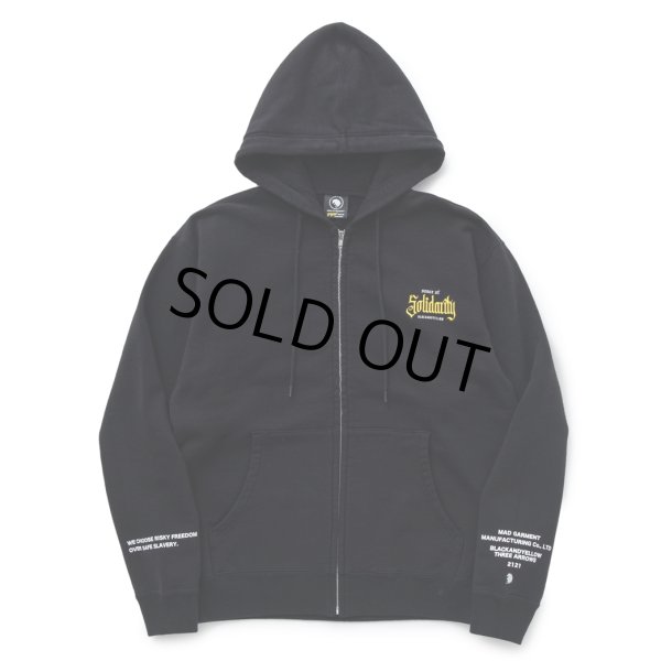 画像1: RATS/SOLIDARITY ZIP HOODIE（BLACK）［ジップフーディー-23春夏］ (1)