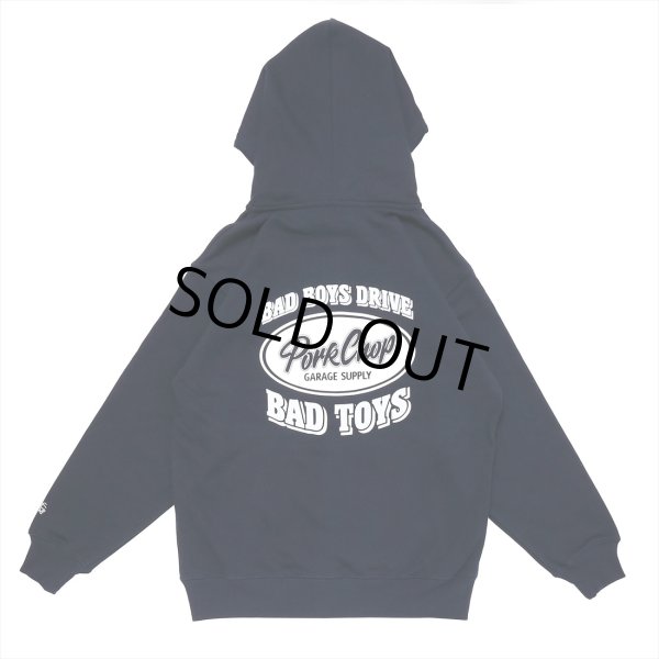 画像1: PORKCHOP/BAD TOYS ZIP UP HOODIE（NAVY）［ジップアップフーディー-23春夏］ (1)