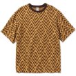 画像1: CALEE/22 Gauge double jacquard wide shilhouette S/S cutsew（Mustard） 【40%OFF】［ダブルジャガードT-23春夏］ (1)