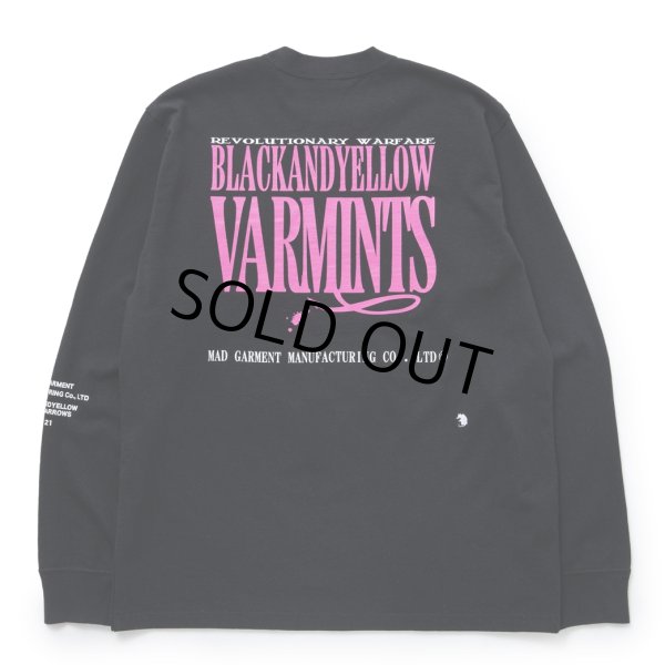 画像1: RATS/VARMINTS POCKET LS TEE（BLACK）［プリント長袖T-23春夏］ (1)