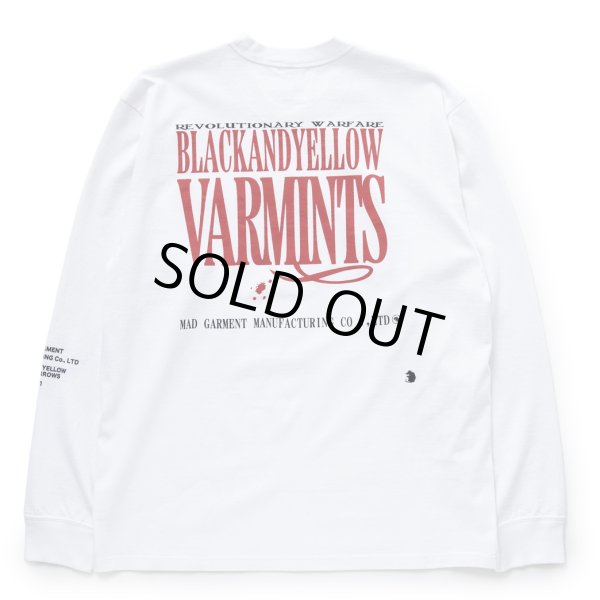 画像1: RATS/VARMINTS POCKET LS TEE（WHITE）［プリント長袖T-23春夏］ (1)