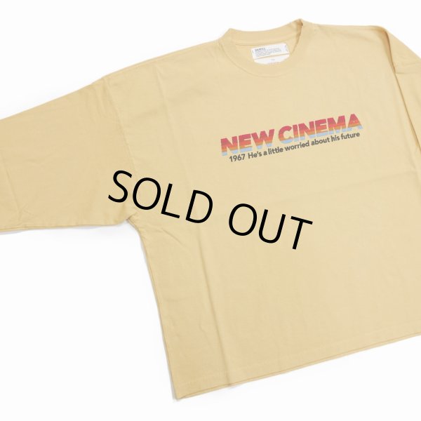 画像2: DAIRIKU/"NEW CINEMA" Tee（Mustard Yellow）［刺繍長袖T-23春夏］ (2)