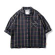 画像2: TIGHTBOOTH/PLAID ROLL UP SHIRT（Navy）［ロールアップシャツ-23春夏］ (2)