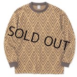 画像: CALEE/22 Gauge double jacquard wide shilhouette L/S cutsew（Mustard） 【40%OFF】［ダブルジャガード長袖T-23春夏］
