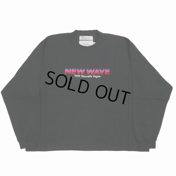 画像1: DAIRIKU/"NEW WAVE" Tee（Black）［刺繍長袖T-23春夏］ (1)