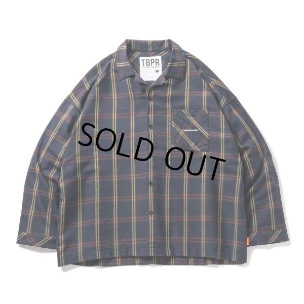 画像1: TIGHTBOOTH/PLAID ROLL UP SHIRT（Navy）［ロールアップシャツ-23春夏］ (1)