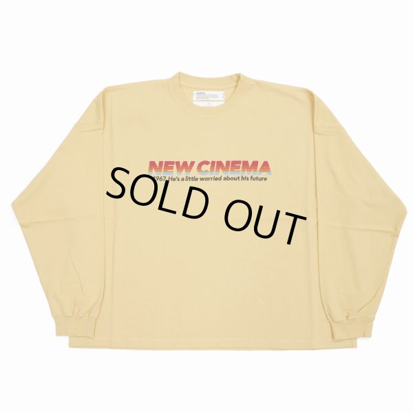 画像1: DAIRIKU/"NEW CINEMA" Tee（Mustard Yellow）［刺繍長袖T-23春夏］ (1)