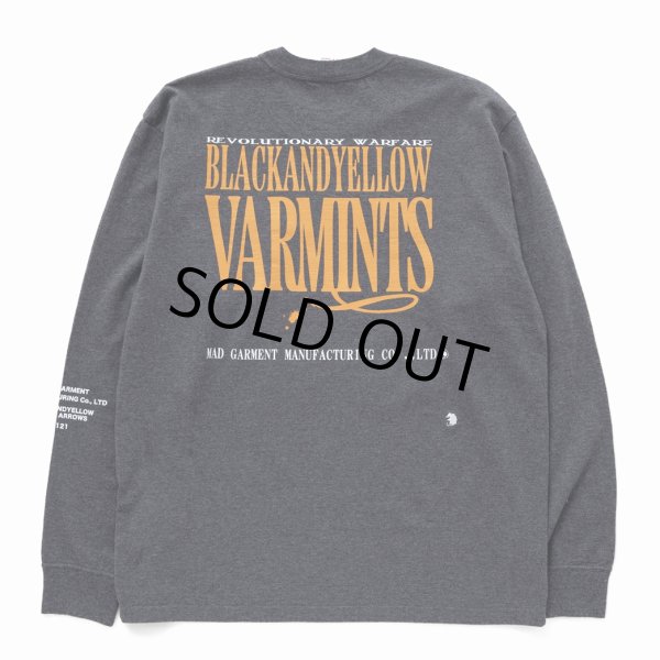 画像1: RATS/VARMINTS POCKET LS TEE（CHARCOAL）［プリント長袖T-23春夏］ (1)