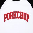 画像3: PORKCHOP/COLLEGE RAGLAN L/S TEE（WHITE/BLACK）［ラグラン長袖T-23春夏］ (3)