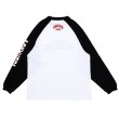 画像2: PORKCHOP/COLLEGE RAGLAN L/S TEE（WHITE/BLACK）［ラグラン長袖T-23春夏］ (2)