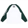 画像2: PORKCHOP/COLLEGE RAGLAN L/S TEE（WHITE/GREEN）［ラグラン長袖T-23春夏］ (2)