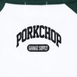 画像4: PORKCHOP/COLLEGE RAGLAN L/S TEE（WHITE/GREEN）［ラグラン長袖T-23春夏］ (4)