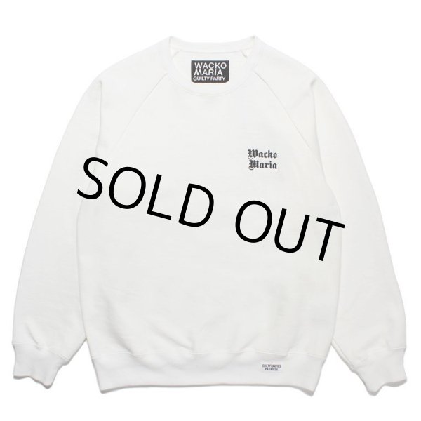 画像1: WACKO MARIA/HEAVY WEIGHT SWEAT SHIRT（WHITE）［クルーネックスウェット-23春夏］ (1)