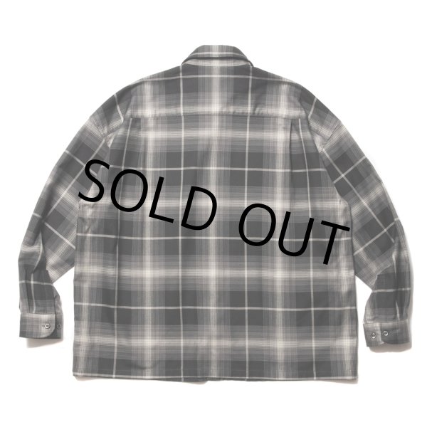 COOTIE PRODUCTIONS/R/C Ombre Check L/S Shirt（Black）［オンブレ 