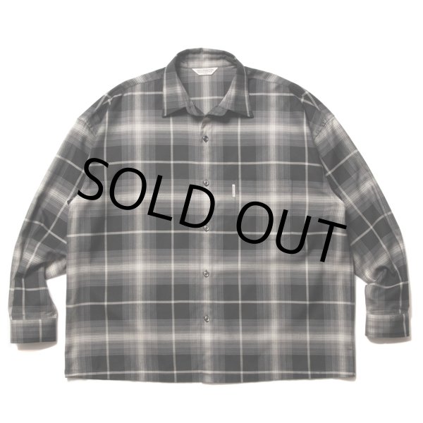 画像1: COOTIE PRODUCTIONS/R/C Ombre Check L/S Shirt（Black）［オンブレチェックシャツ-23春夏］ (1)