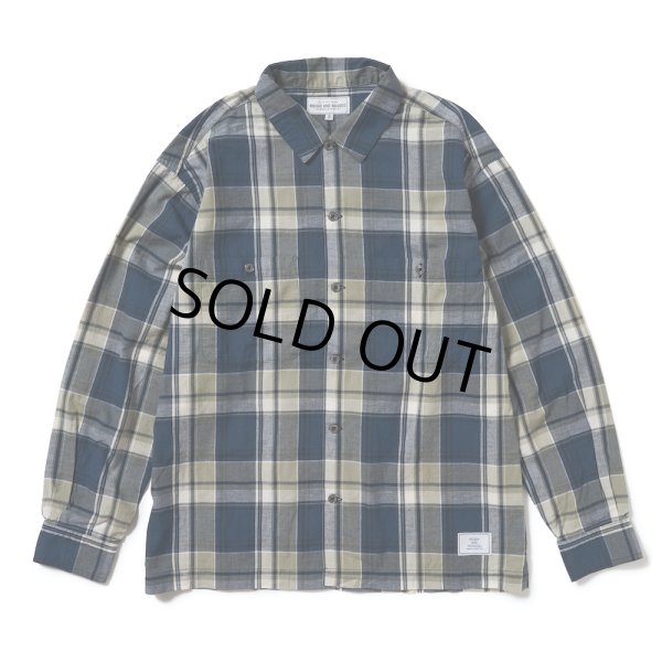 画像1: ROUGH AND RUGGED/WALKEN（BLUE CHECK） 【30%OFF】［タイプライターチェックシャツ-23春夏］ (1)