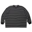 画像1: COOTIE PRODUCTIONS/Supima Border Oversized L/S Tee（Black）［ボーダーオーバーサイズ長袖T-23春夏］ (1)