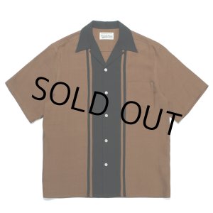 画像: WACKO MARIA/TWO TONE 50'S OPEN COLLAR SHIRT（BROWN）［2トーン50'Sオープンカラーシャツ-23春夏］