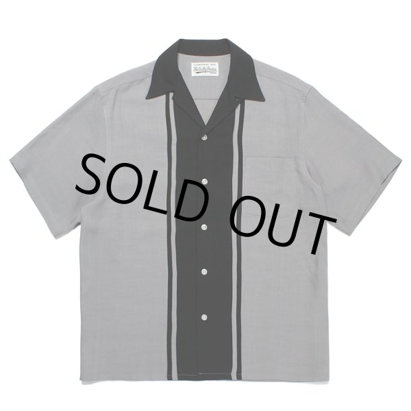 画像1: WACKO MARIA/TWO TONE 50'S OPEN COLLAR SHIRT（GRAY）［2トーン50'Sオープンカラーシャツ-23春夏］ (1)