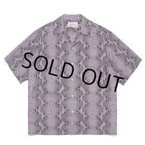 画像: WACKO MARIA/PYTHON OPEN COLLAR SHIRT（PURPLE）［パイソンオープンカラーシャツ-23春夏］