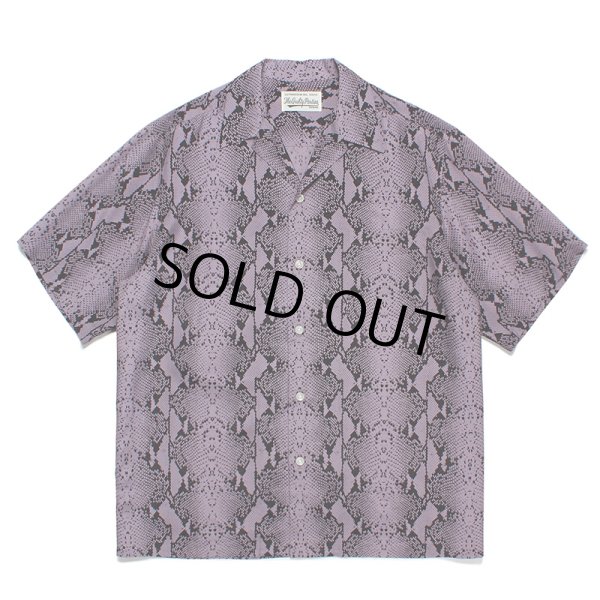 画像1: WACKO MARIA/PYTHON OPEN COLLAR SHIRT（PURPLE）［パイソンオープンカラーシャツ-23春夏］ (1)