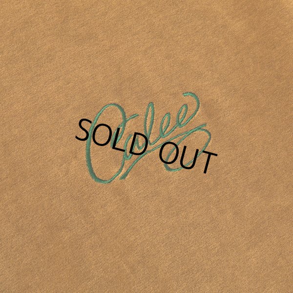 画像3: CALEE/CALEE Logo velour wide shilhouette s/s cutsew（Mustard） 【40%OFF】［ベロアワイドシルエットT-23春夏］ (3)