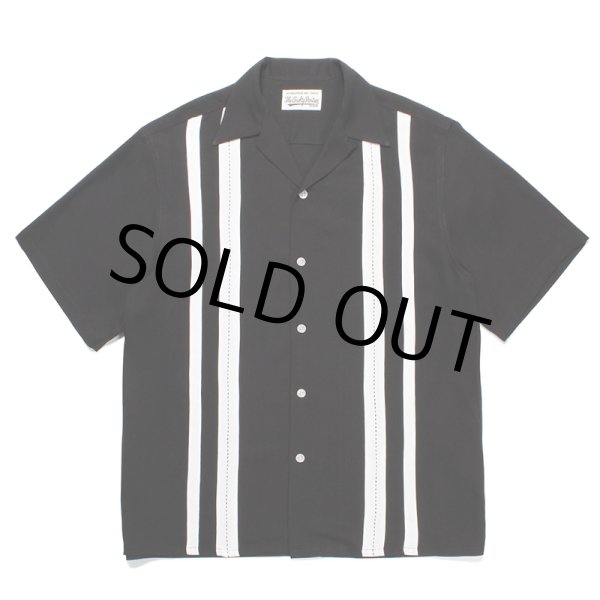 画像1: WACKO MARIA/TWO TONE 50'S OPEN COLLAR SHIRT（BLACK）［2トーン50'Sオープンカラーシャツ-23春夏］ (1)