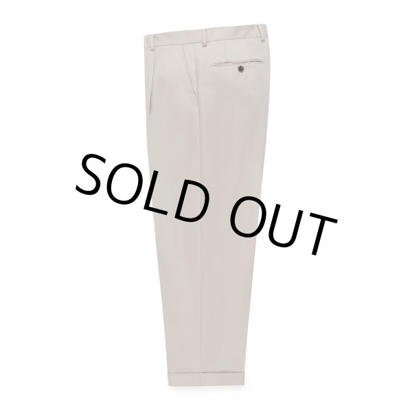 WACKO MARIA/PLEATED TROUSERS（TYPE-2）（IVORY）［ワンタック