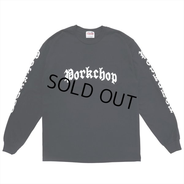 画像1: PORKCHOP/O.E.POCKET L/S TEE（BLACK）［プリント長袖ポケT-23春夏］ (1)