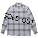 画像: WACKO MARIA/OMBRE CHECK OPEN COLLAR SHIRT L/S（PURPLE/BLACK）［オンブレチェックオープンカラーシャツ-23春夏］