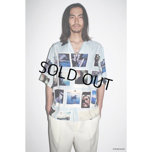 画像2: WACKO MARIA/DAVIDE SORRENTI / HAWAIIAN SHIRT（BLUE）［ハワイアンシャツ-23春夏］ (2)