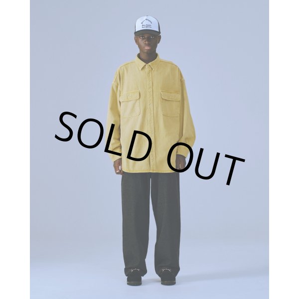 画像4: COOTIE PRODUCTIONS/Pigment Dyed Hard Twisted Yarn CPO Jacket（Yellow）［ピグメントダイCPO JKT-23春夏］ (4)