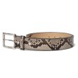 画像1: WACKO MARIA/PYTHON LEATHER BELT（WHITE）［パイソンレザーベルト-23春夏］ (1)