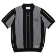 画像1: WACKO MARIA/STRIPED KNIT JACQUARD POLO SHIRT（GRAY）［ストライプジャガードポロシャツ-23春夏］ (1)