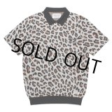 画像: WACKO MARIA/LEOPARD KNIT JACQUARD POLO SHIRT（IVORY）［レオパードジャガードポロシャツ-23春夏］