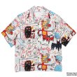 画像1: WACKO MARIA/JEAN-MICHEL BASQUIAT / HAWAIIAN SHIRT（ONE）［ハワイアンシャツ-23春夏］ (1)