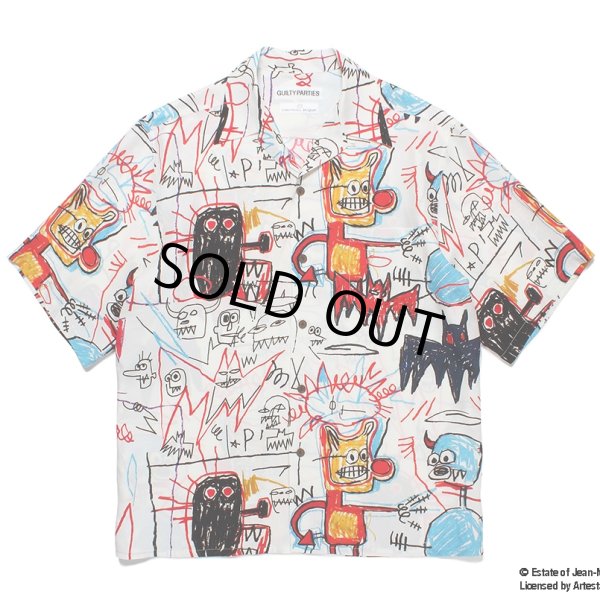 画像1: WACKO MARIA/JEAN-MICHEL BASQUIAT / HAWAIIAN SHIRT（ONE）［ハワイアンシャツ-23春夏］ (1)