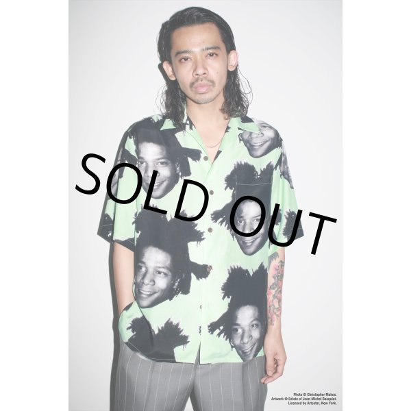 画像2: WACKO MARIA/JEAN-MICHEL BASQUIAT / HAWAIIAN SHIRT（GRAY）［ハワイアンシャツ-23春夏］ (2)