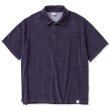 画像1: CALEE/CALEE Checker pile jacquard wide silhouette polo shirt（Dark Purple） 【40%OFF】［パイルジャガードポロシャツ-23春夏］ (1)