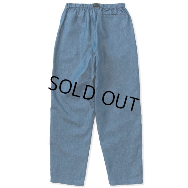 画像2: CALEE/C/L Embroidery wide silhouette easy trousers（Indigo blue） 【40%OFF】［イージートラウザース-23春夏］ (2)