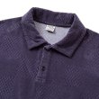 画像3: CALEE/CALEE Checker pile jacquard wide silhouette polo shirt（Dark Purple） 【40%OFF】［パイルジャガードポロシャツ-23春夏］ (3)