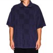 画像6: CALEE/CALEE Checker pile jacquard wide silhouette polo shirt（Dark Purple） 【40%OFF】［パイルジャガードポロシャツ-23春夏］ (6)