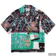 画像1: WACKO MARIA/JEAN-MICHEL BASQUIAT / HAWAIIAN SHIRT（ONE）［ハワイアンシャツ-23春夏］ (1)