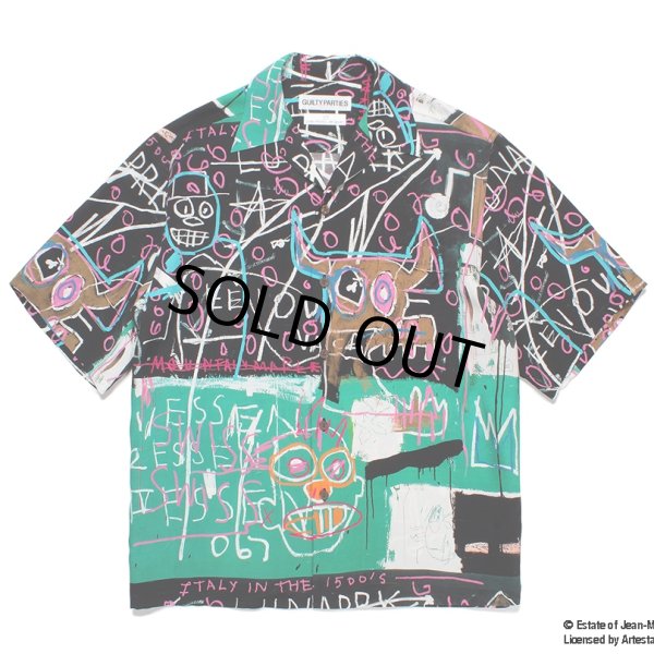 画像1: WACKO MARIA/JEAN-MICHEL BASQUIAT / HAWAIIAN SHIRT（ONE）［ハワイアンシャツ-23春夏］ (1)