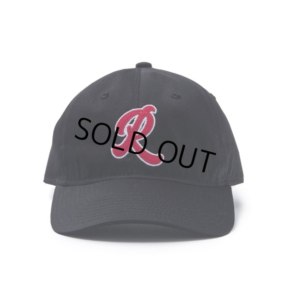 画像1: RATS/DAD CAP LETTERED（BLACK/RED）［ダッドキャップ-23春夏］ (1)