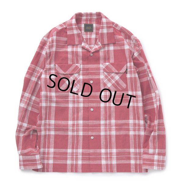 画像1: 【40%OFF】RATS/COTTON CHECK SHIRT（RED CHECK）［コットンチェックシャツ-23春夏］ (1)